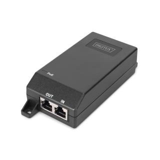 Zasilacz/Adapter PoE+ DIGITUS  802.3at aktywny max. 55V 30W 10/100/1000Mbps, transmisja do 100m