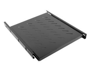 Półka do szaf wysuwana 19" 800mm czarna Lanberg (1U 465X550mm udźwig do 18kg, montaż 4-punktowy) 