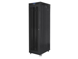 Szafa instalacyjna Rack stojąca 19" 47U 800x1000 Drzwi Perforowane czarna Lanberg (flat pack) LCD