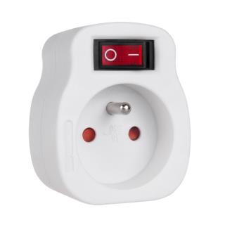 Gniazdko prądowe Maclean MCE13 pojedyńcze z wyłącznikiem