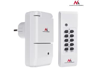 Gniazdko sieciowe sterowane pilotem Maclean MCE158 zewnętrzne 1szt. + bateria do pilota 