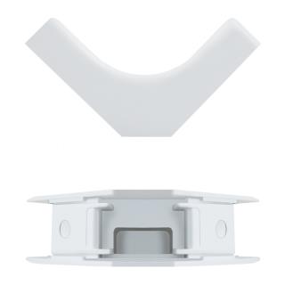 Zaślepka okablowania Qoltec - narożnik wewnętrzny 45x18mm | biały
