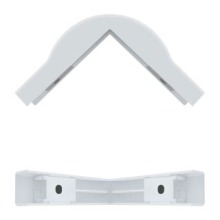 Zaślepka okablowania Qoltec - Narożnik zewnętrzny 76x18mm | biały