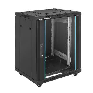 Szafa RACK Qoltec 19" | 15U | 600x600x855 | Stalowa obudowa
