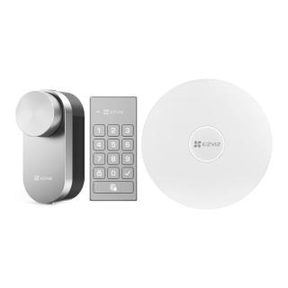 Zestaw inteligentny zamek Ezviz DL01 RPO + Cyferblat DL01CP + Bramka A3 Wi-Fi ZigBee