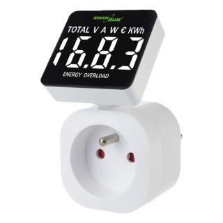 Miernik energii GreenBlue, watomierz, 16A, max. 3680W, podtrz.pamięci, GB620 E