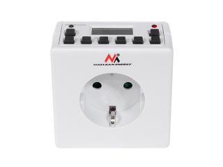 Timer cyfrowy Maclean MCE30G 10 programów CD funkcja random 3600W czasomierz programator cyfrowy max. 156 programów (niemiecki)