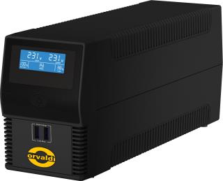Zasilacz awaryjny UPS ORVALDI i800 LCD USB line-interactive 