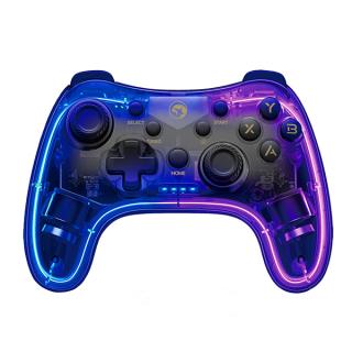 Gamepad Marvo GHOST 40, bezprzewodowy, LED,  17 przycisków, przezroczysty