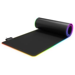 Podkładka pod mysz i klawiaturę Rampage MP-24 gamingowa 30x80cm RGB czarna