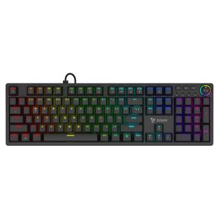 Klawiatura przewodowa SAVIO STYX Outemu Peach Silent mechaniczna Hot Swap RGB